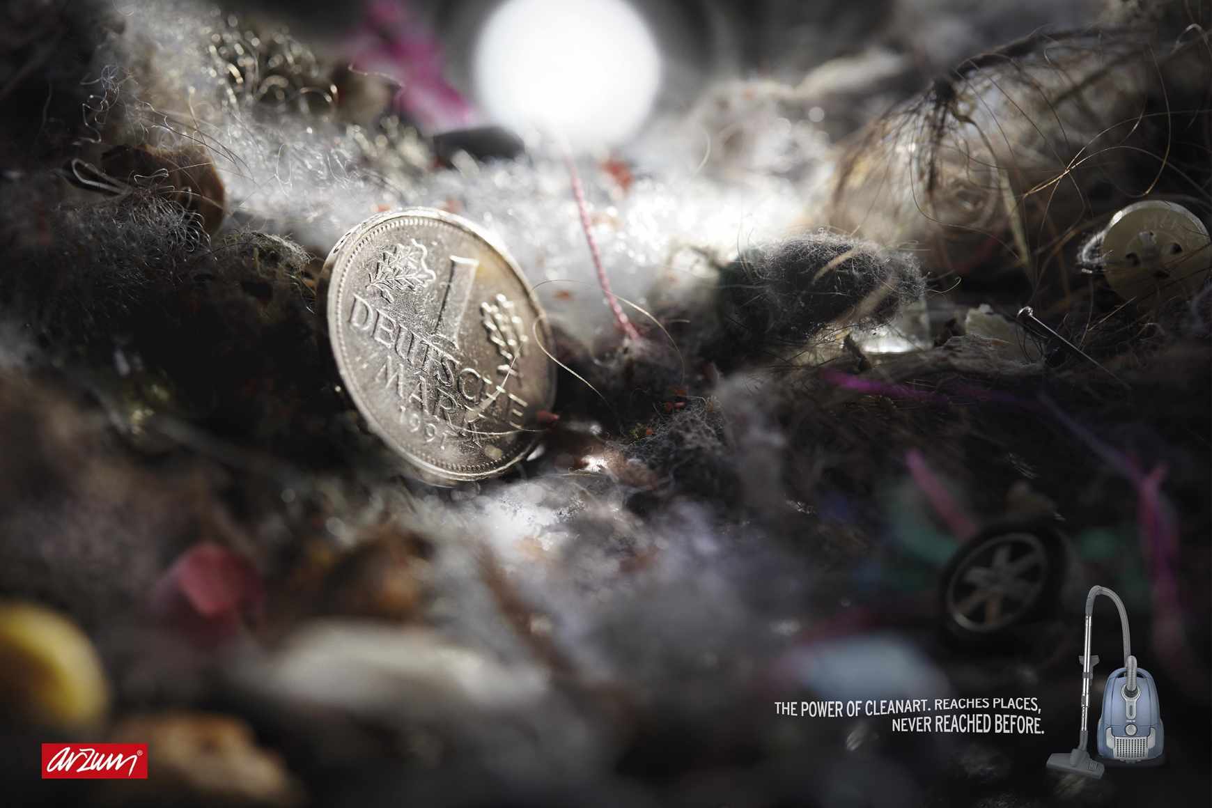 Arzum吸塵器平面廣告創(chuàng)意設計欣賞-硬幣篇