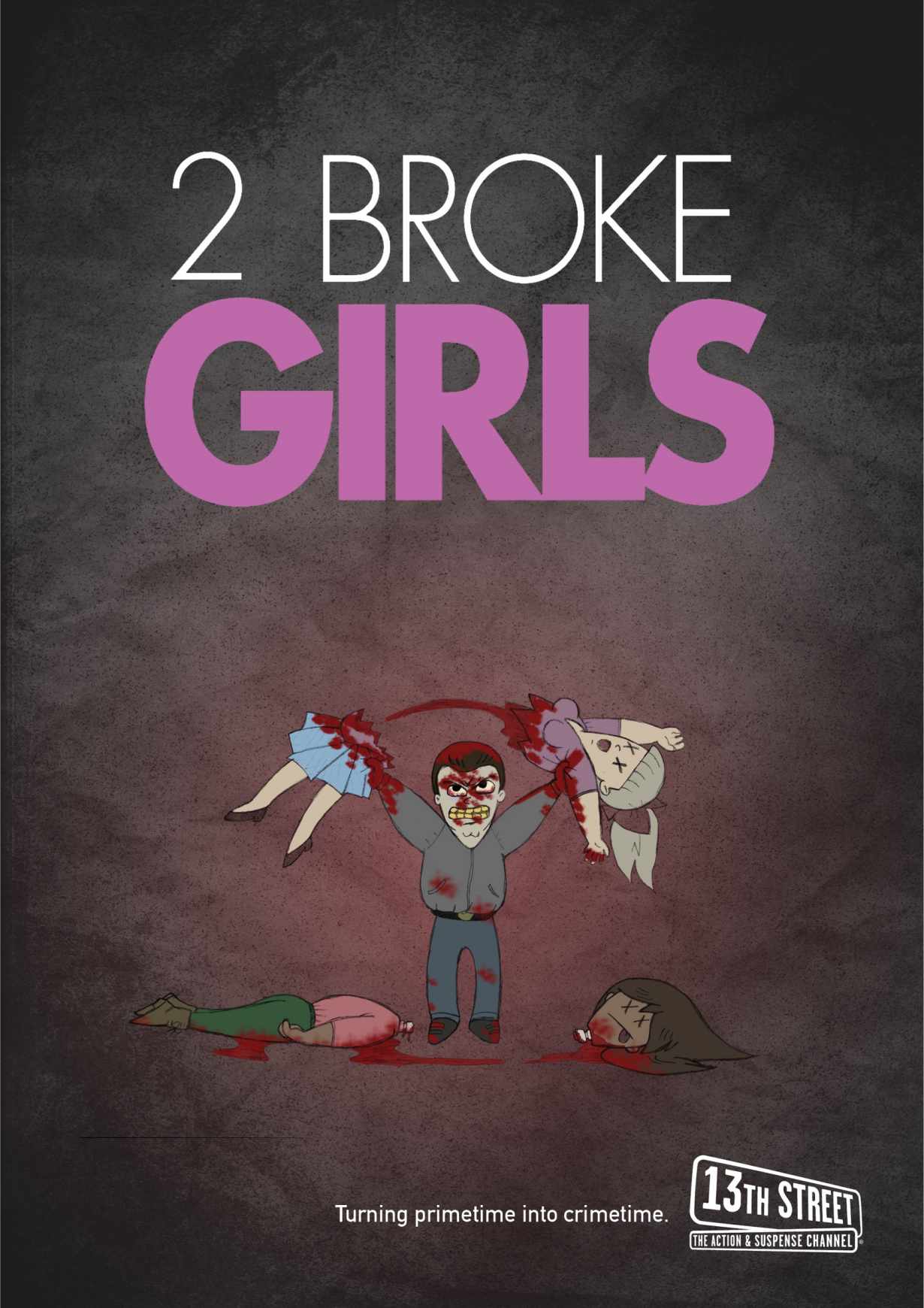 第13街恐怖電視頻道平面廣告創意設計——上海廣告策劃公司3-女孩分尸