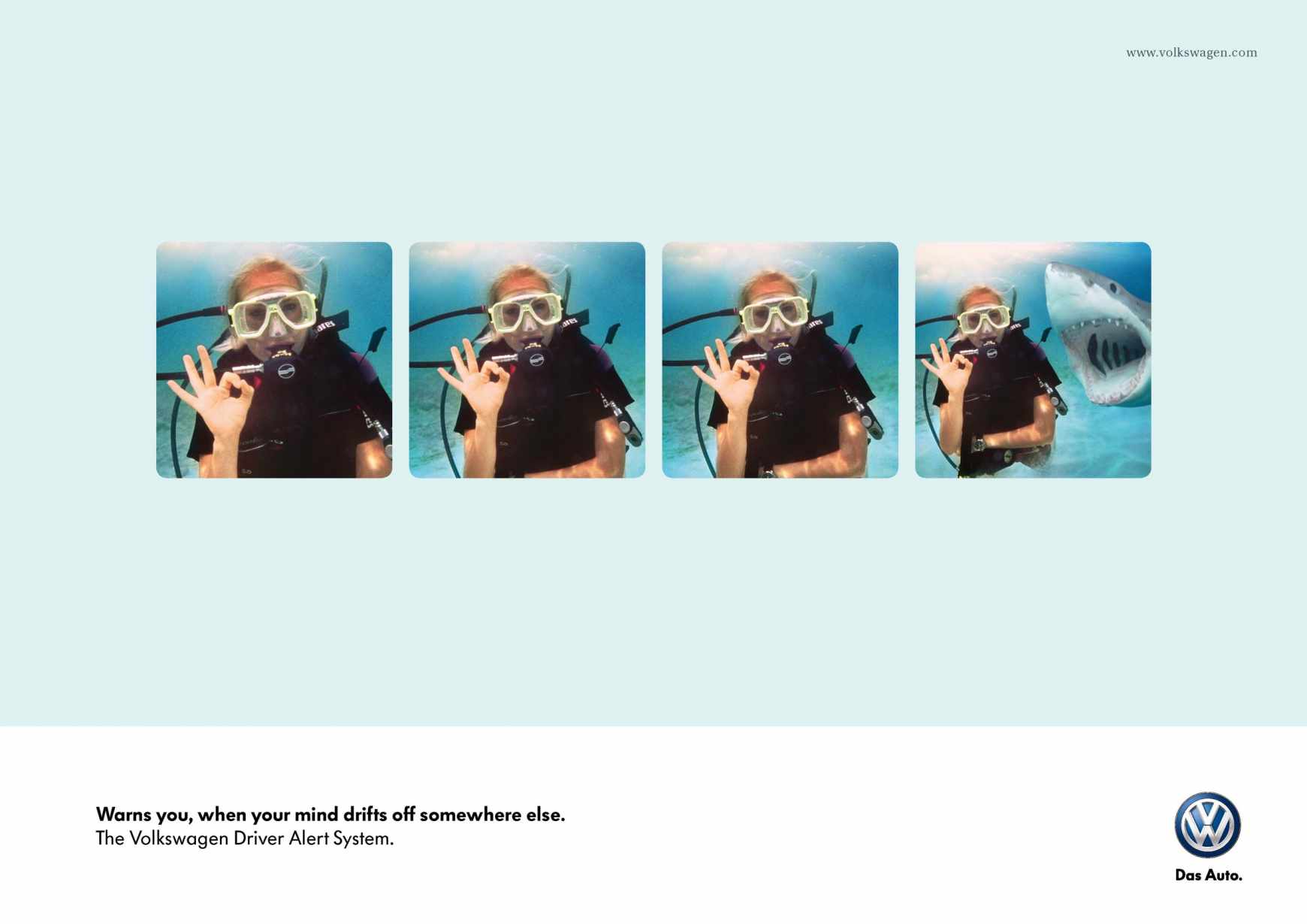 大眾汽車預警系統平面廣告策劃設計——上海廣告策劃公司——潛水篇