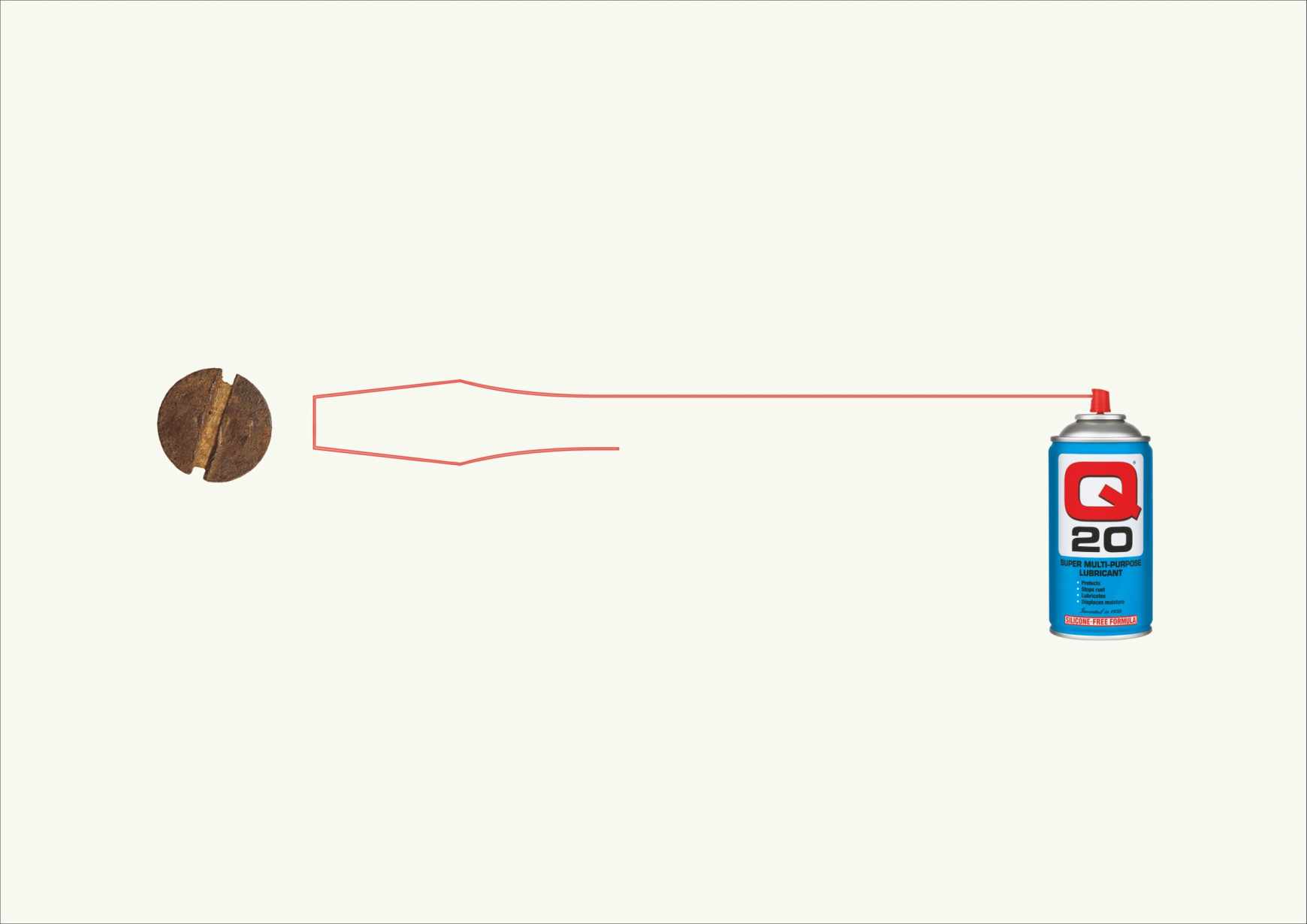 上海廣告設計公司分享南非Q20除銹潤滑油劑平面廣告創意設計3-螺釘篇