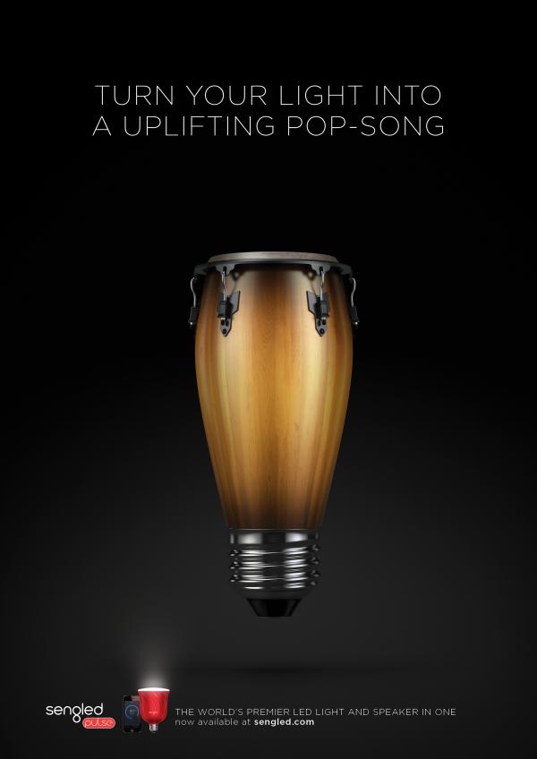 上海廣告設計公司分享Sengled PulseLED燈泡平面廣告創(chuàng)意設計1-燈泡篇