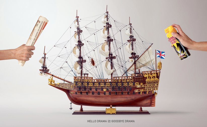 上海廣告策劃公司國外廣告欣賞-馬來西亞 Ridsect: 殺蟲劑平面廣告策劃創(chuàng)意-帆船篇