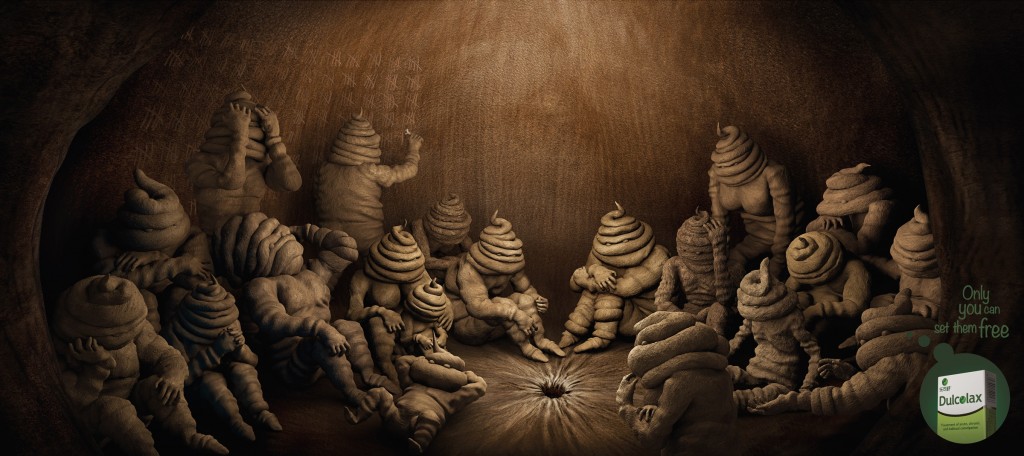 Dulcolax 樂可舒通便丸“被囚禁的便便們”平面廣告創意設計-上海廣告設計公司