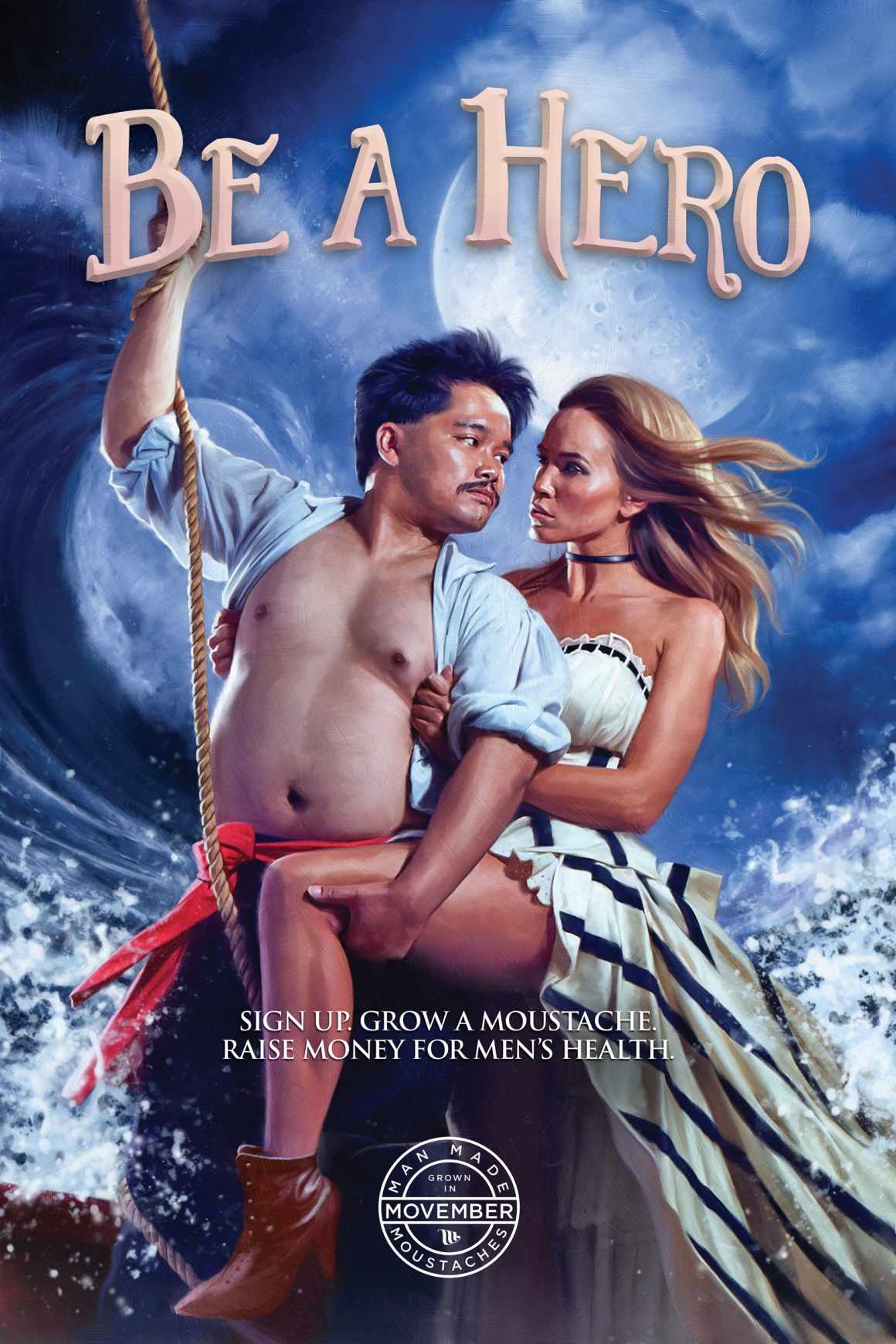 新西蘭Movember蓄須捐助男性健康平面海報廣告創意設計-上海廣告策劃公司“船篇”2