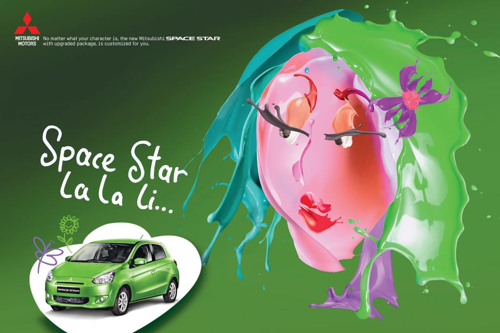 三菱汽車“頭像篇”平面廣告創意設計-尚略上海廣告設計公司分享-女性篇