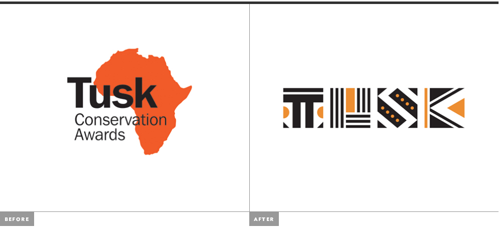 TUSK象牙保護獎頒獎品牌形象設計-上海尚略品牌設計公司分享1-新舊標志對比