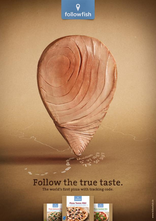 德國followfish披薩“食物追蹤碼”平面廣告創(chuàng)意設(shè)計(jì)5