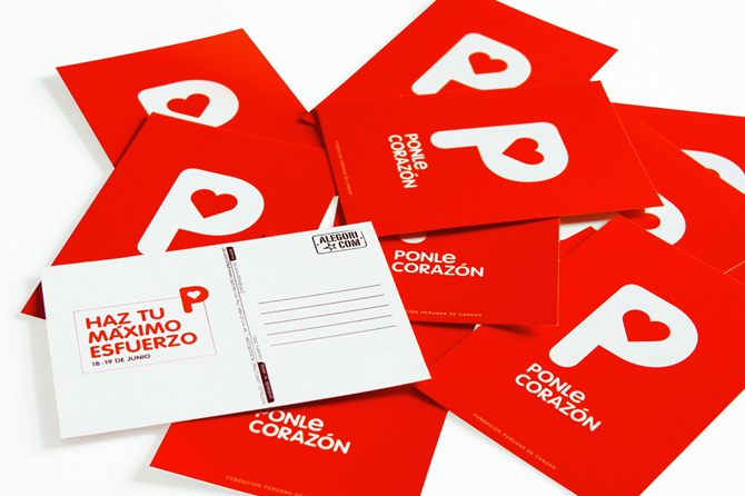 秘魯癌癥基金會(huì)Ponle Corazón 標(biāo)志及品牌形象設(shè)計(jì)標(biāo)志應(yīng)用效果圖——尚略廣告設(shè)計(jì)公司標(biāo)志設(shè)計(jì)公司