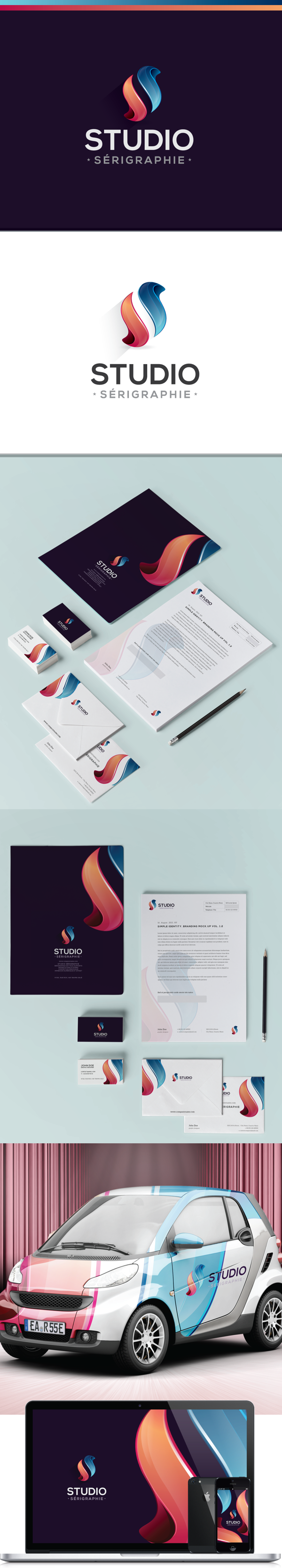 上海品牌設計公司——STUDIO 印刷公司 S字母logo設計、品牌設計-尚略品牌設計公司 標志設計公司