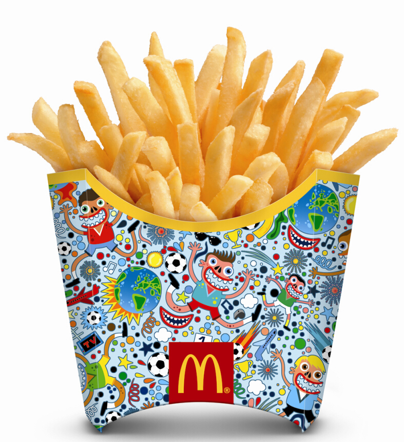 3.麥當勞為2014年FIFA世界杯推出全新薯條盒包裝設計-尚略 上海知名策劃設計公司