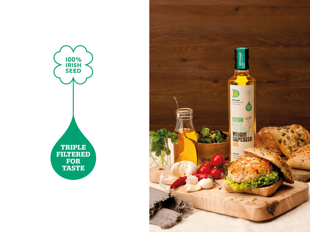 多尼戈爾 Donegal Rapeseed Oil 菜籽油食用油標志設計包裝設計 package DESIGN -尚略廣告上海品牌設計公司包裝設計公司
