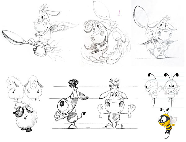 斯洛伐克MOOCOO 牛奶飲料卡通形象設(shè)計(jì)1-手繪設(shè)計(jì)2