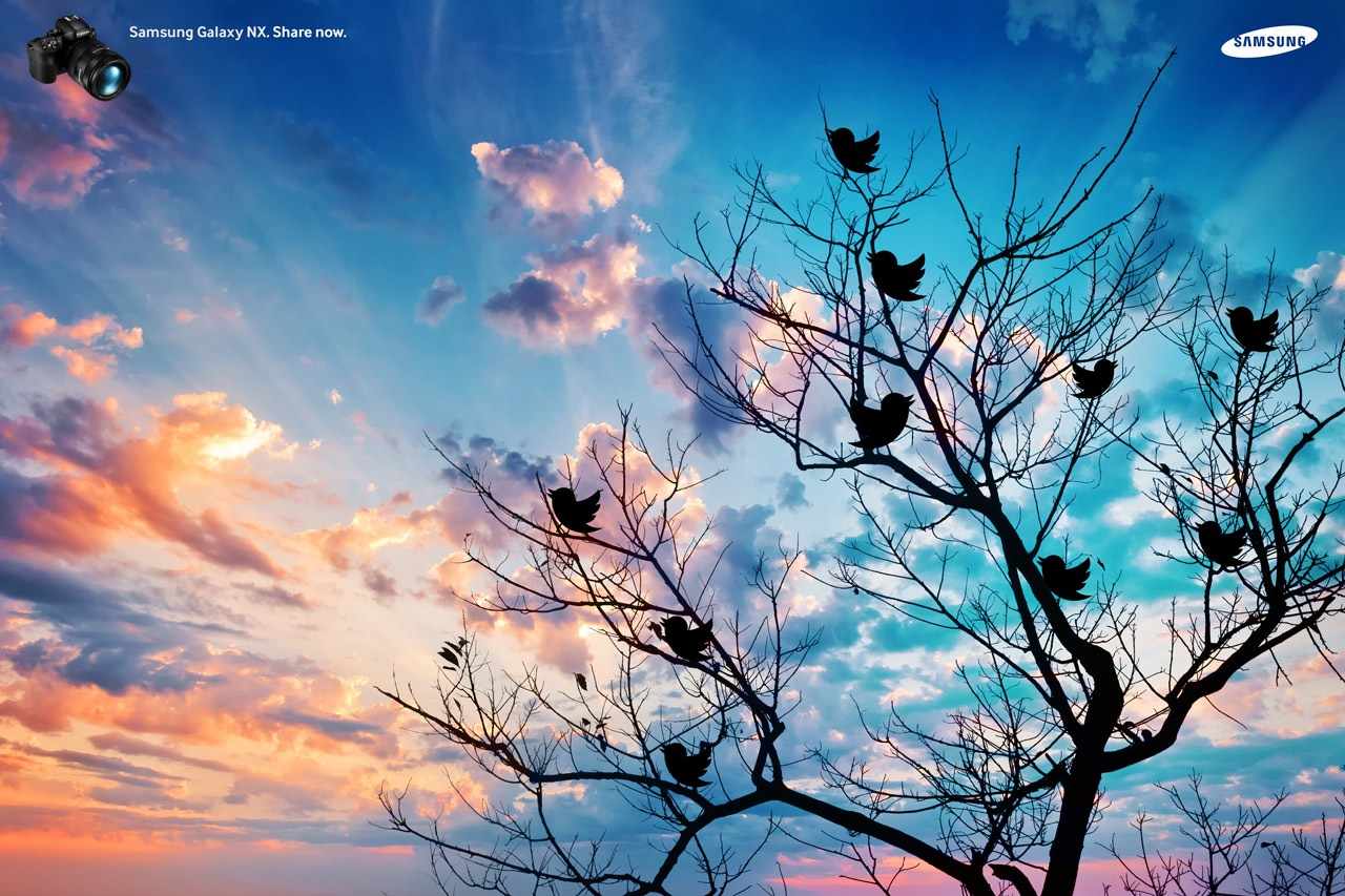 上海廣告設計公司廣告分享——三星相機廣告創意設計2