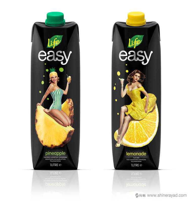 性感模特版LIFE生命果汁包裝設(shè)計-上海飲料包裝設(shè)計公司3
