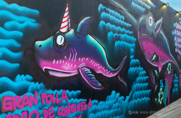 碼頭夜總會酒吧海洋生物文化墻壁紙插畫設(shè)計(jì)-鯊魚-上海品牌設(shè)計(jì)公司欣賞3