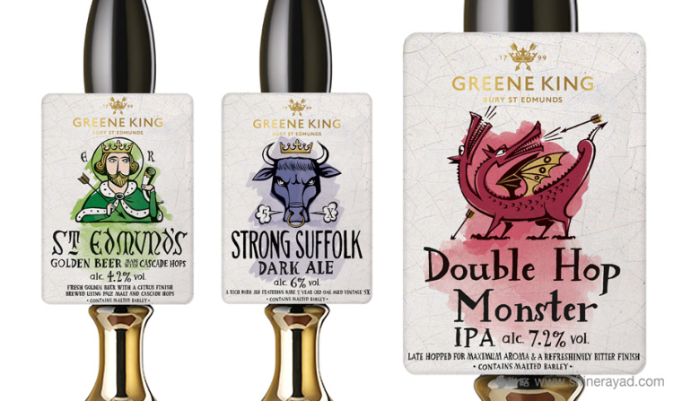 上海包裝設計公司國外設計欣賞：格林國王精釀啤酒包裝設計創(chuàng)意插畫設計版3