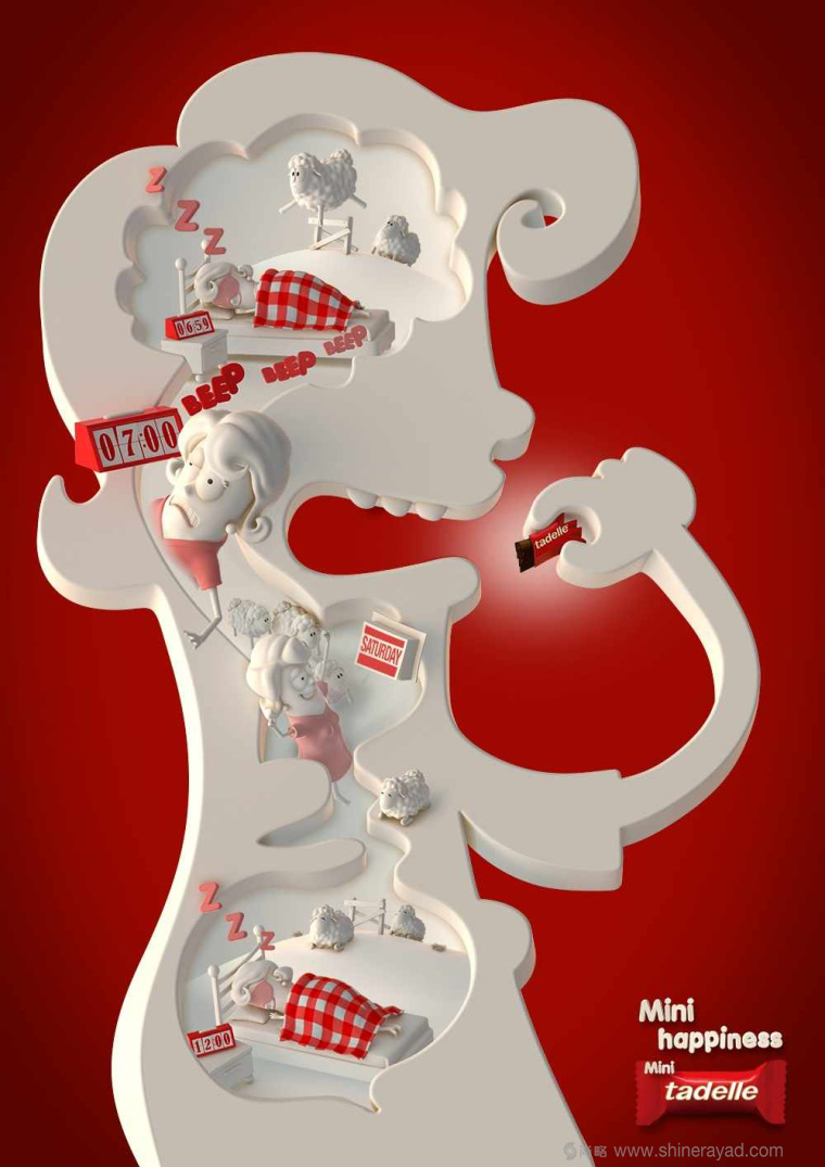 Tadelle 巧克力小小快樂平面廣告創(chuàng)意設計-上海廣告設計公司國外廣告欣賞2