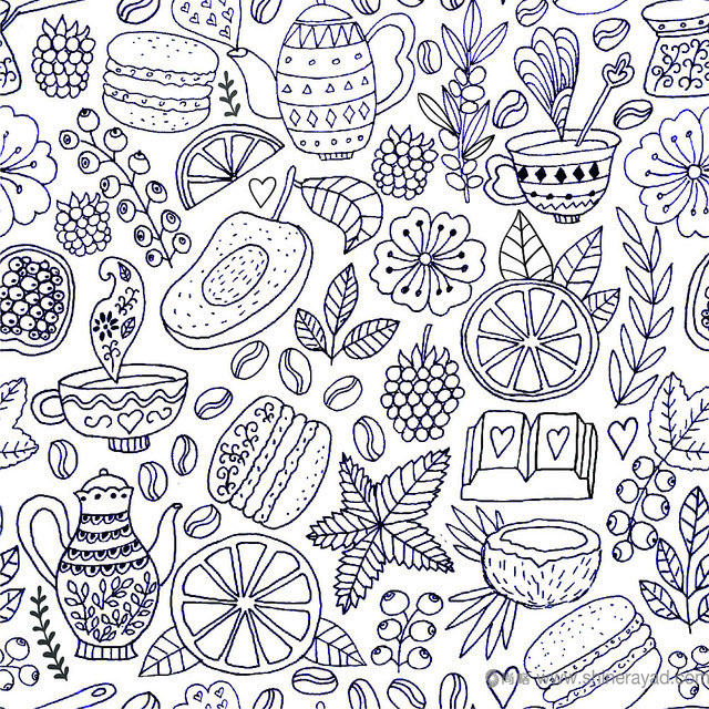 上海甜品包裝設計公司分享：Macarons手繪花卉插圖風杏仁餅蛋糕糕點包裝設計6