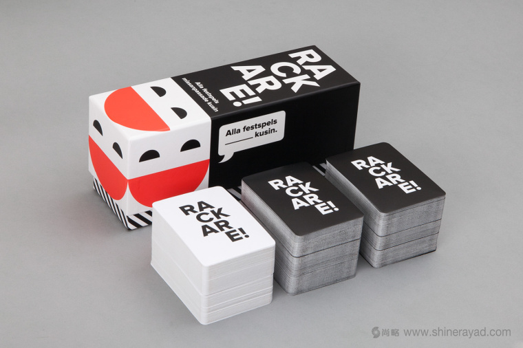Rackare 派對游戲紙牌黑白紅色簡約包裝設計-上海包裝設計公司設計收藏2