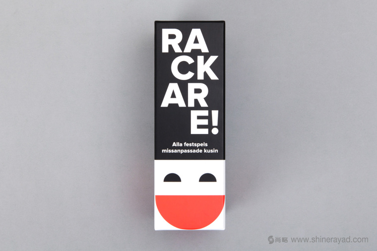 Rackare 派對游戲紙牌黑白紅色簡約包裝設計-上海包裝設計公司設計收藏1