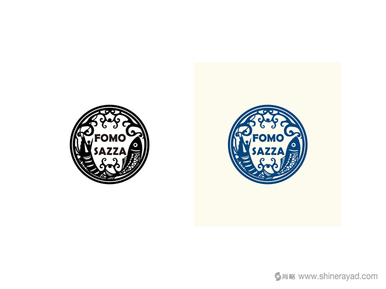 臺灣FOMO SAZZA 蝦魚醬燒烤醬調(diào)味品品牌標(biāo)志設(shè)計-上海標(biāo)志設(shè)計公司3