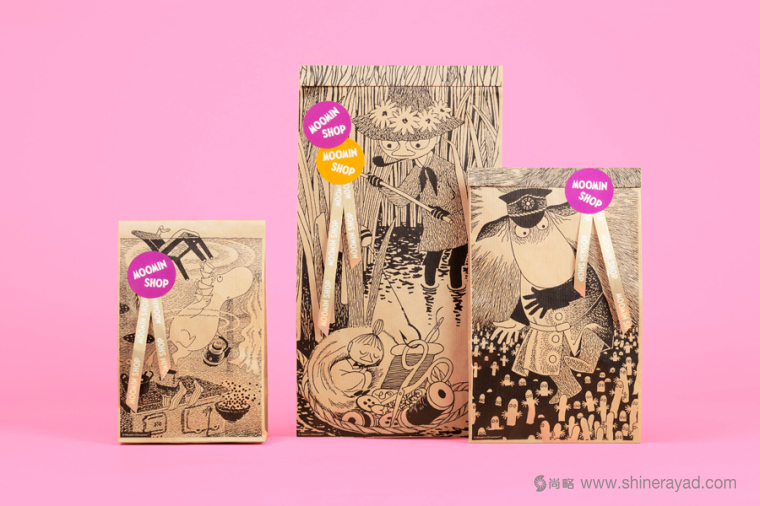 Moomin 姆敏一族卡通手繪漫畫風格牛皮紙禮盒設計-上海平面設計公司-上海包裝設計公司2