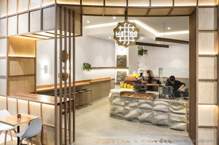 Waffee 咖啡餐飲連鎖店品牌VI視覺形象設計-店內空間設計-上海餐飲VI設計公司