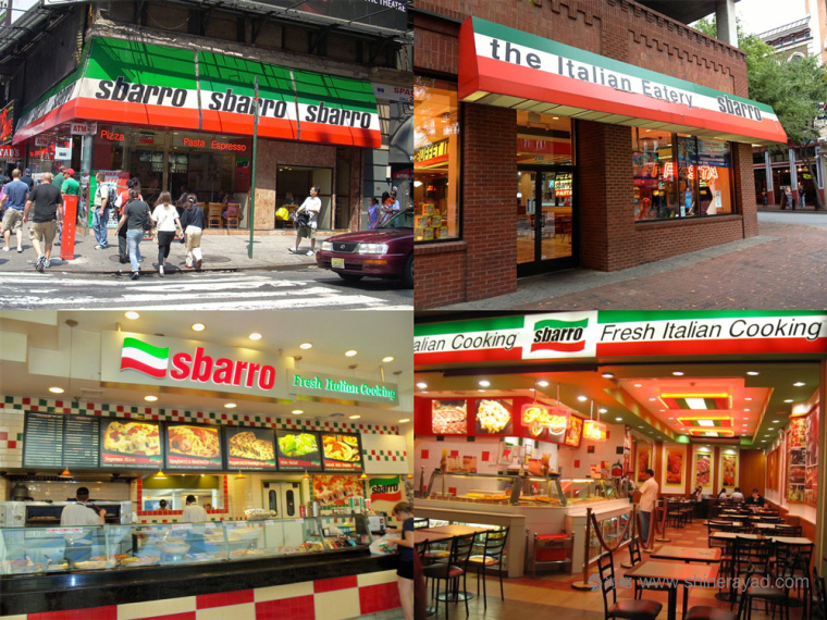 Sbarro 披薩連鎖店品牌LOGO設計-新舊LOGO對比-上海LOGO設計公司3