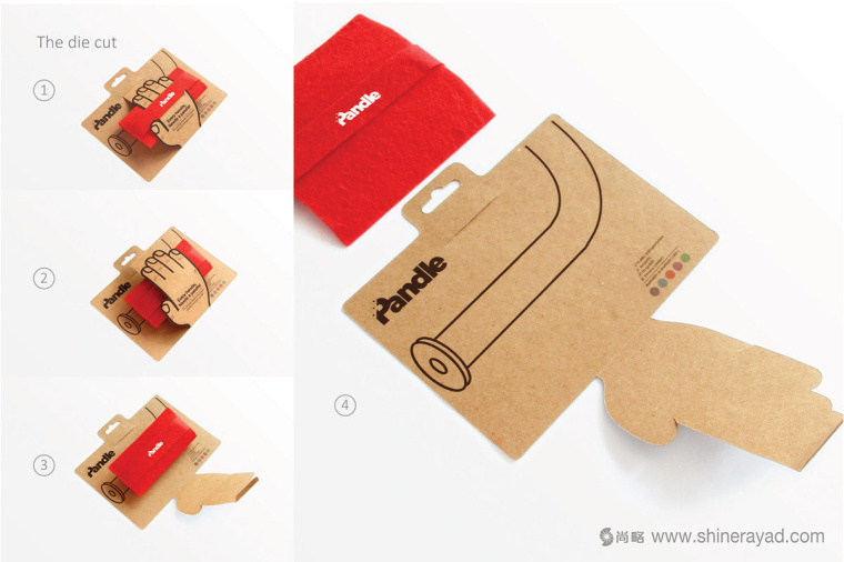 Pandle便攜式橡膠手柄扶手模切刀版包裝設計-上海包裝設計公司設計鑒品8
