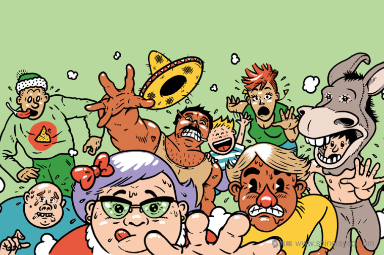 Taco República 墨西哥餐廳品牌形象設計漫畫風格插畫設計-上海品牌形象設計公司2