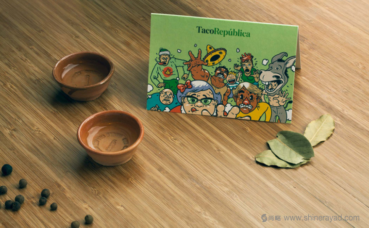 Taco República 墨西哥餐廳品牌形象設計漫畫風格插畫設計-臺卡設計-上海品牌形象設計公司7