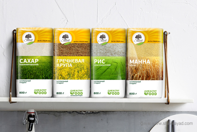 SUNVILLE 天然谷物有機大米雜糧包裝設計-上海包裝設計公司農產品包裝設計欣賞6