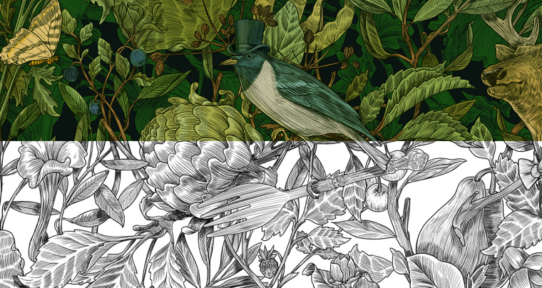 Botanique 餐廳餐飲品牌VI形象設(shè)計、餐廳植物鳥兒插畫設(shè)計-上海VI設(shè)計公司-上海品牌形象設(shè)計公司1