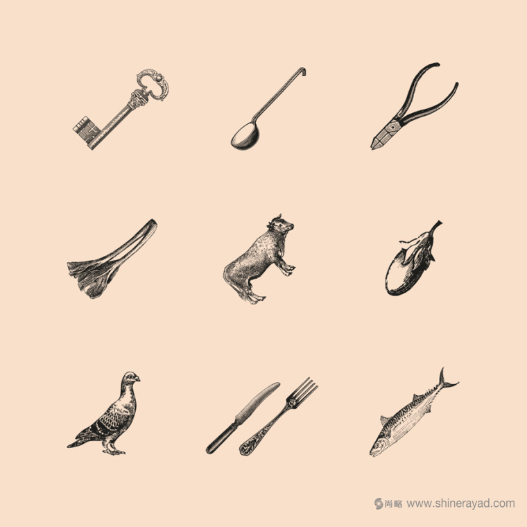 Festningen 法式鄉村小酒館餐廳餐飲插畫設計-上海品牌形象設計公司2