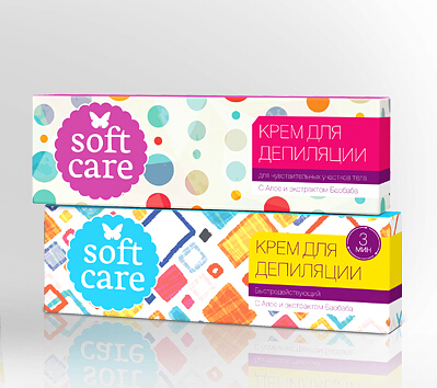 上海化妝品包裝設計公司尚略分享：Soft Care 女性脫毛膏產品包裝設計5