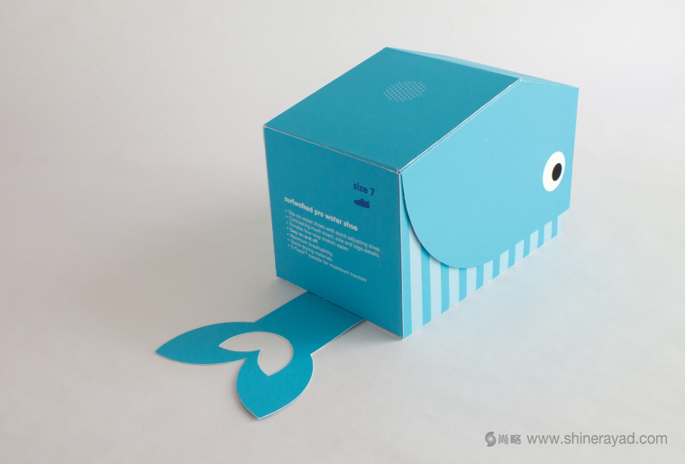 Speedo 兒童泳裝童裝鞋類海洋生物娛樂異型包裝盒造型設計-上海包裝設計公司包裝欣賞4