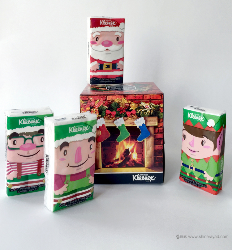 KLEENEX 圣誕節風格餐巾紙包裝設計-上海包裝設計公司2