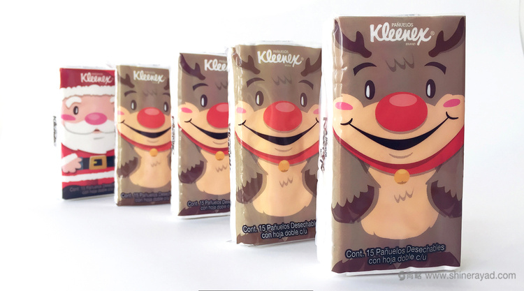 KLEENEX 圣誕節風格餐巾紙包裝設計-上海包裝設計公司4