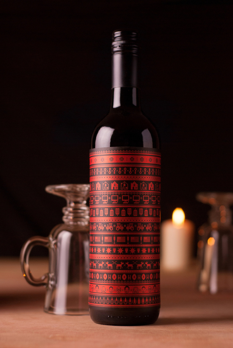 MULLING 圣誕節日裝慶祝風格葡萄酒酒包裝設計-尚略包裝設計公司2