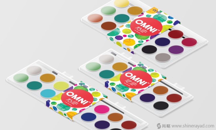 OMNI 水彩筆顏料筆繪畫工具文具盒子包裝設(shè)計(jì)-上海包裝設(shè)計(jì)公司5