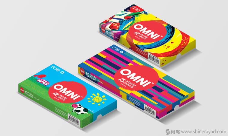 OMNI 水彩筆顏料筆繪畫工具文具盒子包裝設(shè)計(jì)-上海包裝設(shè)計(jì)公司6