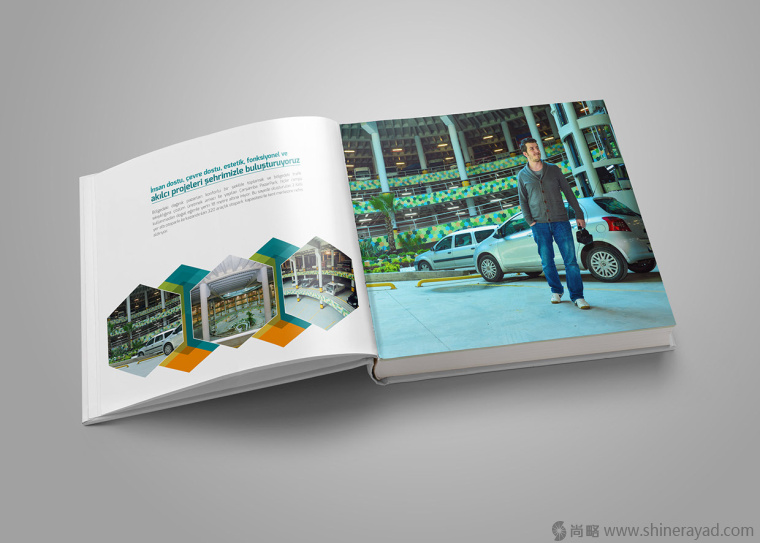 上海畫冊設計公司幾何圖形色塊畫冊設計版式欣賞--適合建筑咨詢IT科技行業和表現積極活力合作創新智慧的畫冊設計版式5