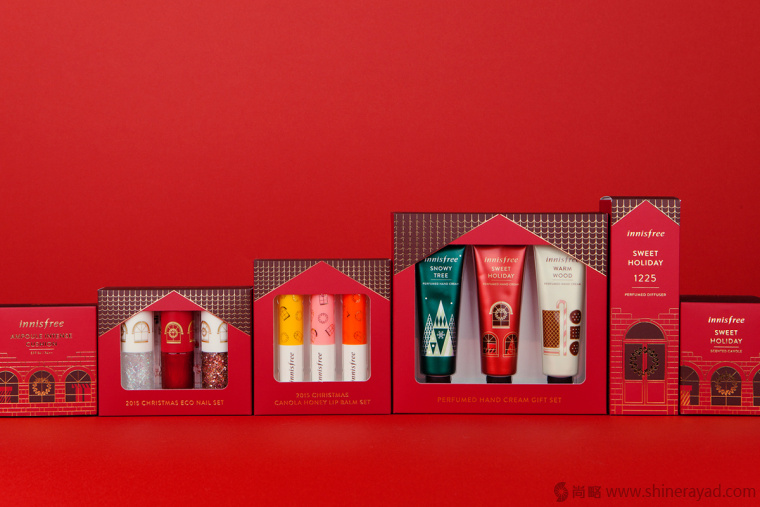 2上海包裝設計公司-韓國 Innisfree 女性化妝品護膚品品牌圣誕節日裝包裝設計