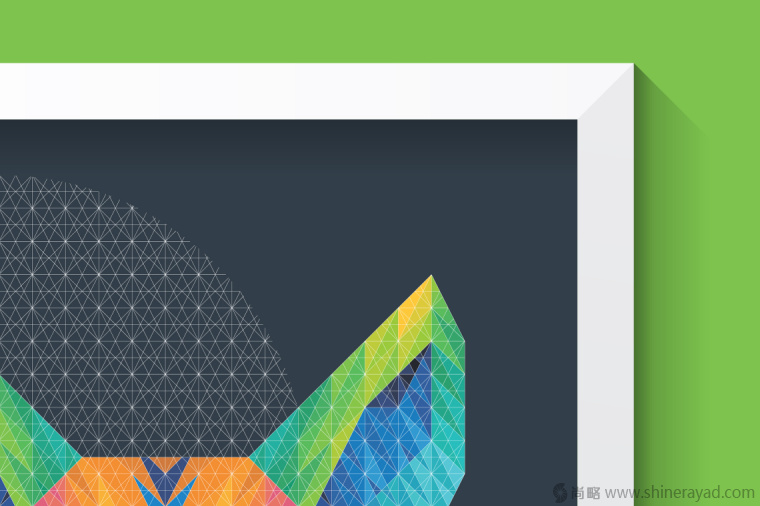 幾何圖形漸變色狐貍矢量插畫設計-上海插畫設計公司-上海品牌設計公司4