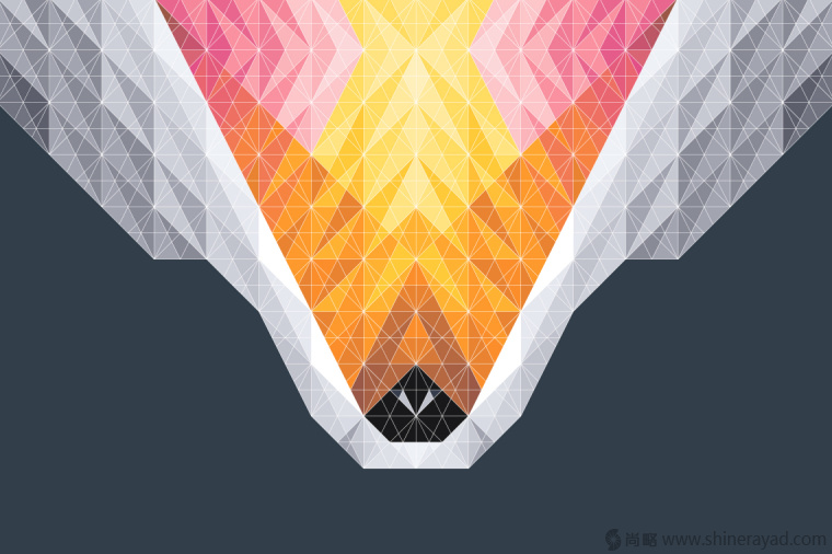 幾何圖形漸變色狐貍矢量插畫設計-上海插畫設計公司-上海品牌設計公司11