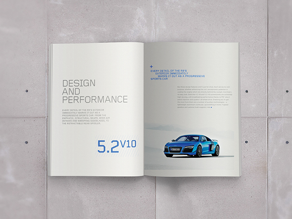 奧迪Audi R8 汽車畫冊設計-尚略廣告上海畫冊設計公司佳作推薦-畫冊內頁設計2