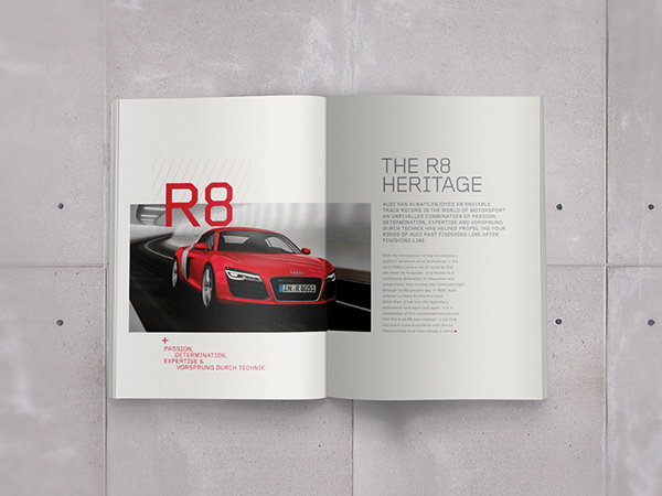 奧迪Audi R8 汽車畫冊設計-尚略廣告上海畫冊設計公司佳作推薦-內頁設計1