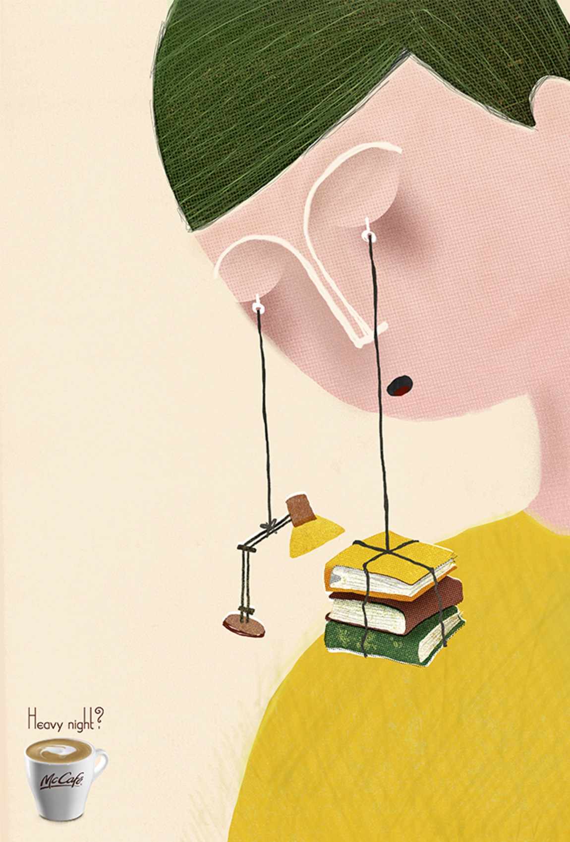 上海廣告設(shè)計(jì)公司：麥當(dāng)勞McCafe麥咖啡深夜漫畫篇平面廣告創(chuàng)意設(shè)計(jì):1