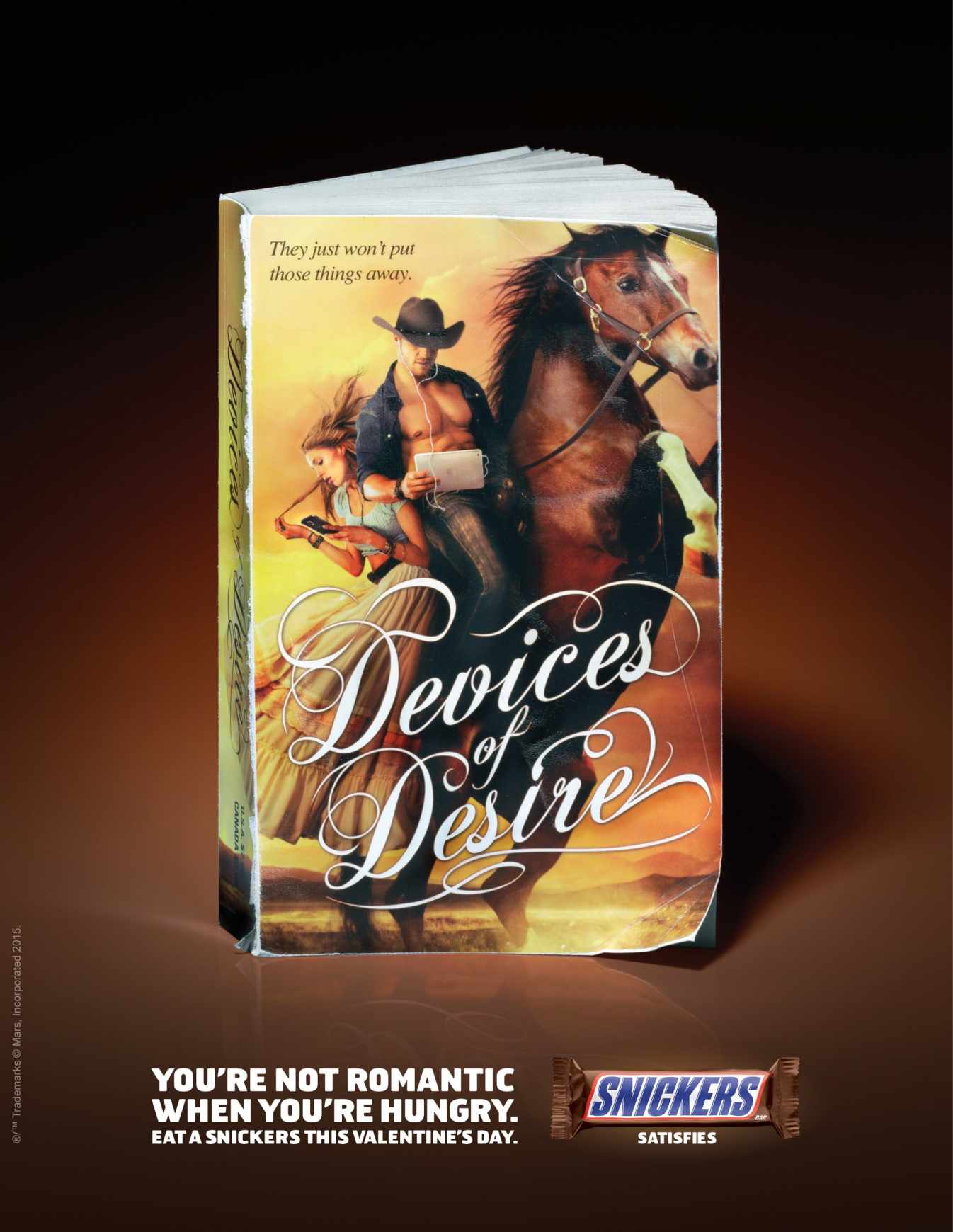 國外廣告欣賞——士力架浪漫篇平面廣告創意3－牛仔篇