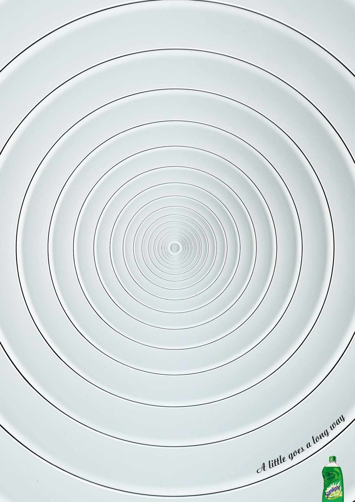 尚略上海廣告設計公司佳作分享Sunlight 廚具清洗劑平面廣告創意設計1-盤子篇